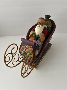 Jim Shore Delivering Joy Sleigh Centerpiece Enesco 2004 Figurine 117719 No Box - Picture 1 of 7