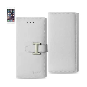 Reiko iPhone 6 Genuine Leather RFID Wallet Case in Ivory | MaxStrata - Picture 1 of 4