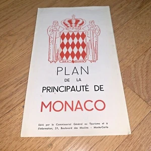 1930's PLAN DE LA PRINCIPAUTE DE MONACO Map - Picture 1 of 6