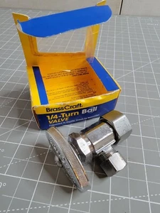 Chrome 1/4 Turn Ball Valve Water Plumbing NOS Fresh Brass Craft - Picture 1 of 11