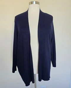 Lane Bryant Plus Size 22/24 Navy Blue Open Front Ribbed Cardigan Sweater NWT - Picture 1 of 19