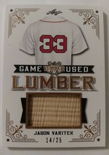 2021 Leaf Lumber Jason Varitek #'d 14/25 Game Used Bat Relic Boston Red Sox 