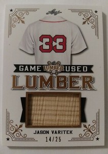 2021 Leaf Lumber Jason Varitek #'d 14/25 Game Used Bat Relic Boston Red Sox 