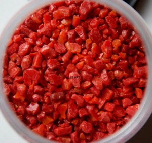 0124.03 - 1 OUNCE RED OPAL BULLSEYE GLASS COARSE FRIT 90 COE FUSIBLE - Picture 1 of 1