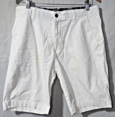 Plugg Co. Shorts cargo masculino branco tamanho 32 vários bolsos peso pesado externo - Imagem 1 de 4