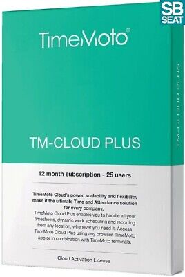 Safescan TimeMoto Cloud Plus Licence 12 Month Subscription 25 Users (VAT Incl) • 149.95£