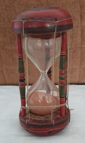 Antique Clock Sand Timer Wooden Hourglass Vintage Sand Clock Sand Timing Cover