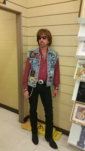 Vintage 70-80s Custom Rock Band Patch Vest ( Hand Sewn ) Medium ) - Picture 1 of 9