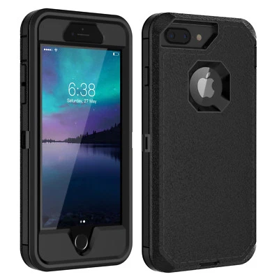 For iPhone 6 6s 7 8 Plus Case w/ Screen Protector Series Fits Defender Belt Clip - Image 1 of 4