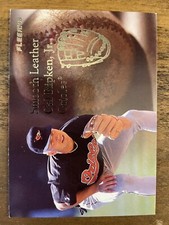 1996 Fleer CAL RIPKEN Jr Baltimore Orioles Smooth Leather Insert # 9 Of 10