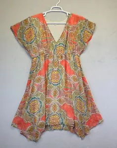 Vestido Studio Y para mujer XL cachemira damasco boho dobladillo mordida de tiburón metálico Cottagecore - Imagen 1 de 16