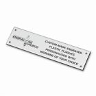 152mm x 63mm Personalised Engraving Engraved Plastic Plaque Sign (White/Black)