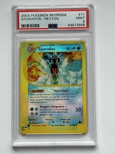 2003 Pokemon Skyridge - Gyarados Rev.Foil #11 PSA 9 MINT - Picture 1 of 2