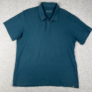 Smartwool Polo Short Sleeve Shirt XL Mens Blue Hiking Outdoors Trail - Picture 1 of 7
