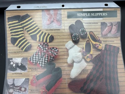 Slippers Crochet Annie’s Attic Lot Of 3 Crochet PatternPamphlets Vtg From 1980’s - Image 1 of 4
