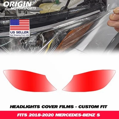 Kit de filme sutiã proteção clara faróis PreCut PPF compatível com 2018-2020 S - Imagem 1 de 4