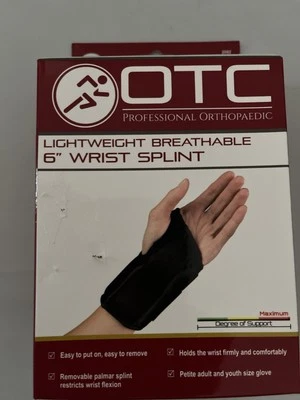 OTC Orthopedic Light Weight Breathable 6” Wrist Splint  Size Xl Left Hand - Image 1 of 3