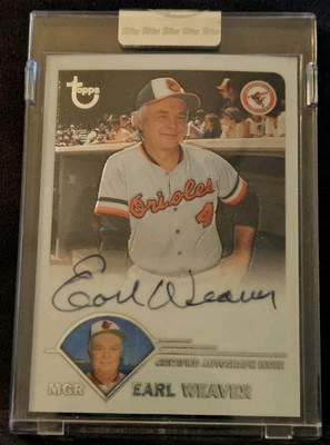 2003 TOPPS RETIRED SIGNATURE EDITION TA-EW EARL WEAVER TOPPS SEAL UNCIRCULATED - Image 1 of 4