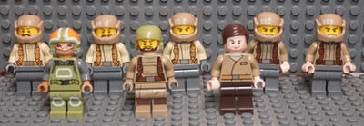 8 Lego Star Wars Minifigures 6 Resistance Troopers, 1 Ground Crew & 1 Officer - Image 1 of 4