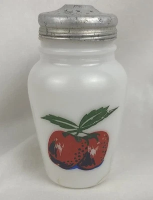 De Colección Anchor Hocking Fire King Vidrio Leche Manzana Coctelera Especias Decoración Cocina LEER Foto 1 de 4