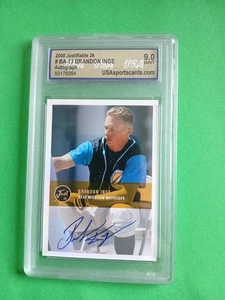 Tarjeta autografiada de Brandon Inge - 2000 Just Minors como nueva EE. UU. 9 - Imagen 1 de 2