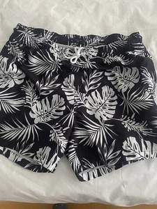 Men's Swim Shorts Size M New Look Great Condition Black & White - Picture 1 of 5
