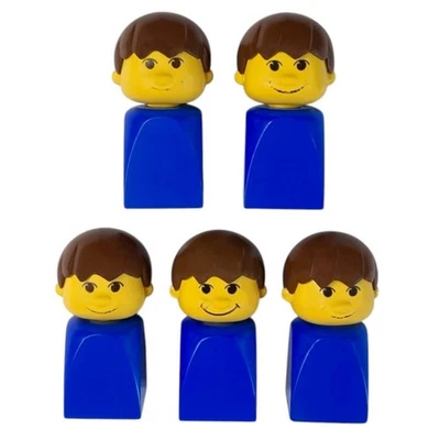 Retro 1980s LEGO Minifigure 4224c02 Lot Blue Finger Puppet bfp002 Basic Male VTG - Image 1 of 3
