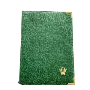 ROLEX GREEN LEATHER CARD PAPERWORK HOLDER PASSPORT WALLET W SPLITTING - Picture 1 of 5