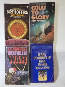 Jerry Pournelle Paperback Books LOT OF 4 Vintage Sci Fi Fiction Endless Frontier - Imagen 1 de 11