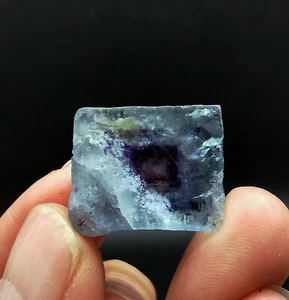 8g Natural Clear Transparent Purple Phantom Blue Cube Specimen Yindu - Picture 1 of 9