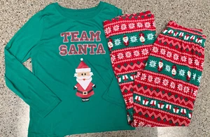 Girls Size 16 Christmas Pajamas Team Santa Christmas Jammies - Picture 1 of 5