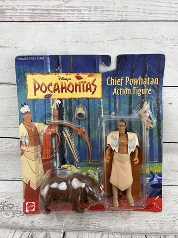 1990s Disney Pocahontas Chief Powhatan Bear Action Figure Mattel Cover