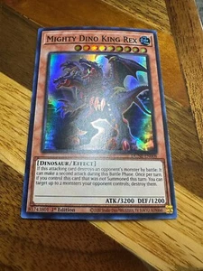 Mighty Dino King Rex DUNE-EN008 1° Edizione Super Rara NM + BONUS - Foto 1 di 2
