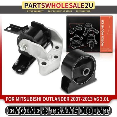 2x Nuevo montaje de motor delantero para Mitsubishi Outlander 2007 2008-2013 V6 3,0 L Foto 1 de 4