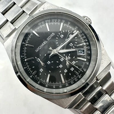 Reloj Michael Kors Channing MK6054 Hombre Plateado Acero Inoxidable, Batería Nueva Foto 1 de 4