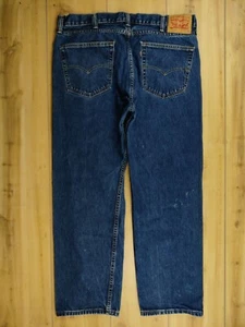 Levi's 505 Jeans Men's Size 38x30 Zip Fly Blue Distressed Wear - Picture 1 of 11
