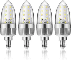 E12 LED Candelabra Bulbs, 12W 100W Equivalent, Pack of 4 - Picture 1 of 3