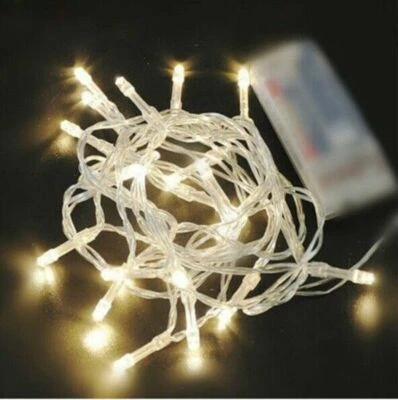 NONMON 20 30 50 80 LED Lights Clear Cable Battery Operated Fairy String Christmas Tree