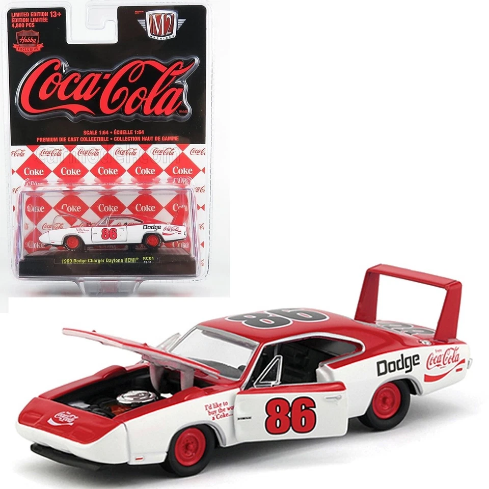 M2 52500-RC01 HOBBY M2 MACHINES 1969 DODGE CHARGER DAYTONA HEMI COCA COLA 1:64 - Image 1 of 1