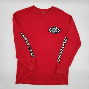 Camicia girocollo Santa Cruz uomo S rossa manica lunga merce ufficiale skateboard - Foto 1 di 7