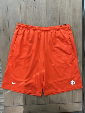 Clemson Tigers Football Nike Knit Coaches Short Pockets Men's M Orange AO5921 Cover