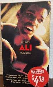 Ali VHS 2002 Will Smith Pre-Viewed Blockbuster Rental - Picture 1 of 10