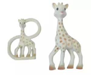 2 Sophie The Giraffe Natural Rubber Squeaker Squeaky Toy +Baby Teether Teething - Picture 1 of 3