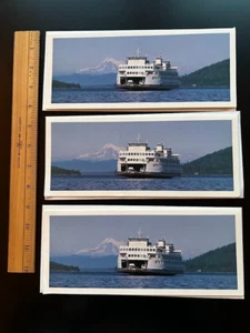 Lot of 3 Puget Sound Interisland Ferry Mountais Blank Greeting Cards John Kaiser - Picture 1 of 2