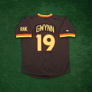 Tony Gwynn 1984 San Diego Padres Brown Road Cooperstown Throwback Men's Jersey - Picture 1 of 10