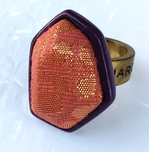 Marc by Marc Jacobs Ring Statement Jewelry Two Tone with Brass Size 6 - Picture 1 of 9