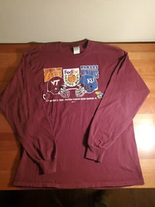 01/3/2008 Fedex Orange Bowl Hokies Vs Jayhawks Long Sleeve Shirt - Picture 1 of 8