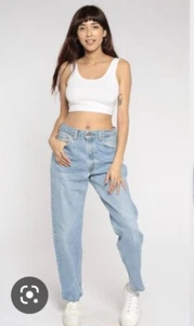 Vintage Levi’s 555 High Waist Button Fly Mums Jeans Size 12 W29 L32 - Picture 1 of 10