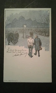 Vintage Steinlen Aristide Bruant postcard Dans la Rue chat noir CPA - Picture 1 of 5