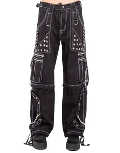 PANTALÓN CADENA PASO GÓTICO CON PUNTADA BLANCA - Imagen 1 de 5